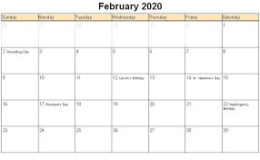 February Calendar 2020 Free Printable Template Pdf Word Excel 3 February Calendar Template Printable Calendar 2020