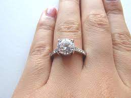 2ct Solitaire Cubic Zirconia Diamond Ring Cz Fashion Ring Rose Gold And Silver Fashion Rings Designer Engagement Rings Simulated Diamond Rings