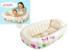 New Tiny Tots Inflatable Baby Bath Tub Heat Sensor Travel Infant Washing Tub Ebay