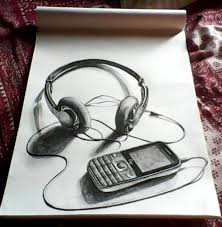 Mobile Phone Earphones 3d Pencil Drawings 3d Pencil Art 3d Art Drawing 800x509 black and white sketch of headphones for your phone stock vector. 3d pencil drawings 3d pencil art