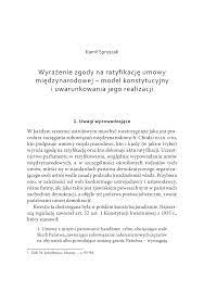 Istotą tego jest to, czy kraj akceptuje lub nie warunki bardzo szczególnej umowy międzynarodowej. Https Www Przeglad Konstytucyjny Law Uj Edu Pl Article Download 254 138