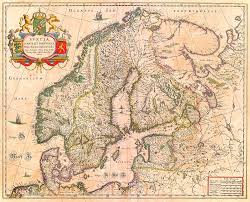 Interactieve wereldkaart met landen en staten. Scandinavie