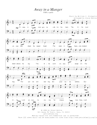 Away In A Manger By Craig Petrie Ttbb Christmas Songs Lyrics Hymn Sheet Music Musical Cards
