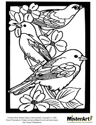 This book is a wonderful gift. Free Coloring Page Favorite Birds Stained Glass Coloring Book Download Free Crafts For Kids Dover Coloring Books Misterart Com