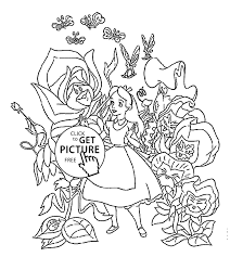 In the coloring pages, alice is presented along with some of the anthropomorphic creatures from the novel. Alice In Wonderland Coloring Pages For Kids Novocom Top
