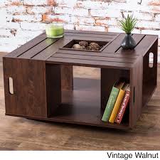 It is a vintage type of furniture that is edgy in its design and retro by its looks. Furniture Of America The Crate Square Coffee Table With Open Shelf Walmart Com Walmart Com