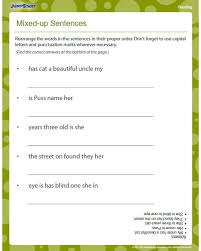 Mixed Up Sentences Reading Worksheets 1st Grade Reading Worksheets First Grade Reading