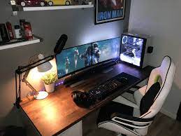 50 Diy Computer Desk Ideas Video Game Rooms Desk Setup Game Room Design