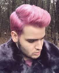 My Pink Hair Pinkhair Menshair Menspinkhair White Hair Men Pink Hair Dye Dyed Hair