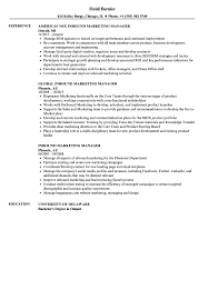 inbound marketing manager resume