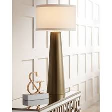 Possini Euro Karen Dark Gold Glass Table Lamp 9x296 Lamps Plus Tall Table Lamps Lamps Living Room Modern Table Lamp