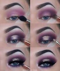 Purple And Gold Glitter Eye Makeup Idea Eyemakeupgreen Glitter Eye Makeup Winter Makeup Purple Eye Makeup