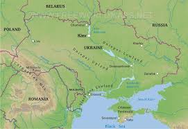 Large detailed map of ukraine with cities and towns. Ukraine Physical Map