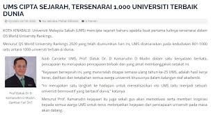 Ukm menawarkan 4 kursus pengkomputeran melalui fakulti sains maklumat dan teknologi. Um Ke 70 Dunia Kejayaan Skandal Kpm Bayar Berjuta Beli Qs World University Rankings