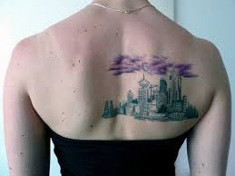 Looking for an illustrative tattoo in toronto or vancouver? Vancouver Ink Rachel S Forbes Skyline And Rain Drop Vancouver Is Awesome