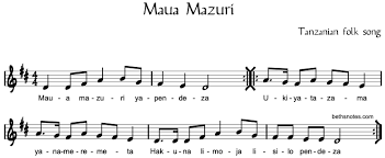 Maua Mazuri Beth S Notes Songs Folk Song Eighth Note