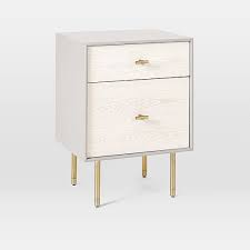 Modernist Wood Lacquer Nightstand Winter Wood Lacquer Bedside Tables Modern Nightstand Winter Wood