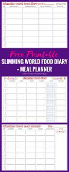 Slimming World Food Diary Printable Slimming World Diet
