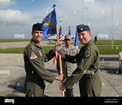 U.S. Air Force Col. Dylan Patterson presents Tech. Sgt. Alex Mix with the  John L. Levitow Award at the NCOA Class 2023-M graduation at Ebbing Air  National Guard Base, Fort Smith, AR,