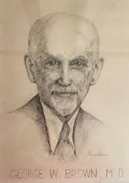 Unnamed” by Manton Nickerson. A pair of deer pause at the edge of a body of  water, as the sun is close to dipping behind the hills. This wildlife scene  shows Manton's