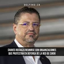 El presidente de la República, Rodrigo Chaves Robles, descartó reunirse con  los representantes de organizaciones que este miércoles protestaron frente  a Casa Presidencial en defensa de la Red Nacional de Cuido y