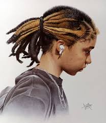 Portrait of a fierce and handsome fella in ballpoint pen