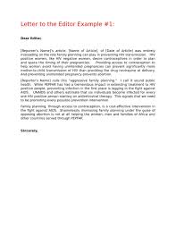 Example Of Letter To The Editor Letter To The Editor Letter Example Lettering