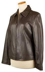 Sonoma Brown Lambskin Zip Closure Jacket Size 10 M Lambskin Jackets Lambskin Leather Jacket