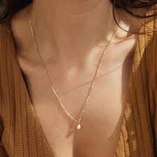 Aria Necklace Tiny Oval Pearl Drop Choker Freshwater Pearl Necklace Dainty Pearl Necklace Thi Round Necklace Pearl Charm Necklace Womens Jewelry Necklace