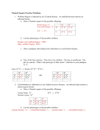 Word problems using monohybrid crosses 1. Genetics Punnett Square Practice Worksheet Answers Punnett Square Practice 2