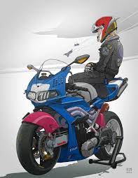 idraw features industrial designer and illustrator ian galvin バイクアート バイク アニメ オートバイアート