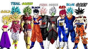 Even thought ssj2 vegeta and ssj2 goku have better fighting sense it really wouldn't make a difference. All Colors Of Super Saiyan Hair Red Blue Rose White Neon Black Gold 2018 Youtube
