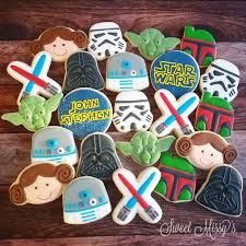 Sweet Missy S Star Wars Cookies For A 5th Birthday Star Wars Cookies Star Wars Party Birthday Cookies