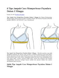 Bentuk payudara yang kecil seringkali membuat para wanita merasa tidak percaya diri dengan penampilan mereka. 6 Tips Ampuh Cara Memperbesar Payudara Dalam 1 Minggu
