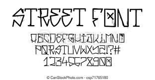 Ideal for graffiti tags, created by graphic designer andy panchenko, this font gives an authentic the typeface uses the cyrillic alphabet, but also comes with a complete set of latin letters. Tag Graffiti Font Street Tag Alphabet Vector Handwritten Typography Dirty Street Style Urban Calligraphy Tag Font Canstock