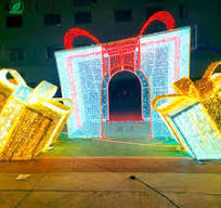 Illuminated 3D Motif Gift Box Lights - Holiday Decor