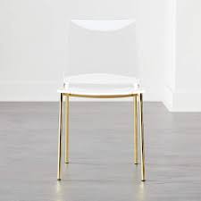 Chiaro Clear Chair Gold Reviews Cb2 Our luxe paige acrylic swivel chair will look mod at your desk.