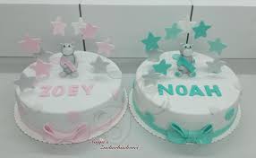 Teddy Zwillinge 2 Stockige Torte Torten Design Geburtstag