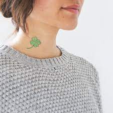 Celtic tattoo portfolio luckyfish inc and santa barbara. Four Leaf Clover By Julia Rothman From Tattly Temporary Tattoos