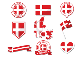 The flag for denmark, which may show as the letters dk on some platforms. Free Denmark Vector Art