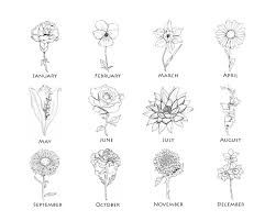 It is said that the characteristics of each flower will pass. Custom Name Birth Flower Print Birth Flower Prints