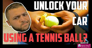 Next, press (or smash) as hard as you can, and the air pressure from . Can You Unlock Your Car With A Tennis Ball Classic Car Walls