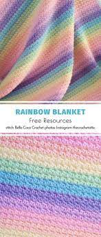 Our Favorite Rainbow Baby Blankets Free Crochet Patterns Crochet Blanket Rainbow Rainbow Crochet Baby Blanket Crochet Pattern