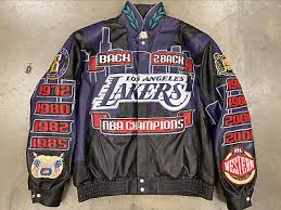 Kobe bryant fathead los angeles lakers logo set official nba vinyl wall graphics 17 inch. La Lakers 2001 Back 2 Back Championship Jeff Hamilton Leather Jacket Kobe Lebron Ebay