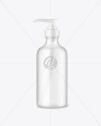 Frosted Cosmetic Bottle W Pump Mockup In Bottle Mockups On Yellow Images Object Mockups