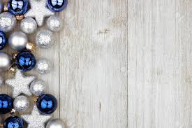 Purchased to expand my blue and silver ornament collection. Christmas Side Border Of Blue And Silver Ornaments On A Rustic Stock Photo Picture And Royalty Free Image Image 111047775