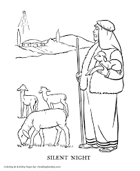 Twelve colors are suggested for completing the picture. Bible Christmas Story Coloring Pages Coloring Home