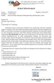 Elektro jaya dengan maksud untuk menawarkan jasa instalasi listrik mereka kepada manajer pengadaan pt. 24 Contoh Surat Penawaran Barang Jasa Dan Kerjasama Terupdate