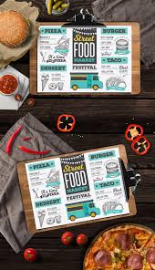 Black yellow blackboard taco food truck menu. Food Truck Menu Template On Behance