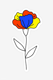 Download Premium Illustration Of Colorful Carnation Flower Sticker Sticker Carnation Flower Flower Doodles Doodle Illustration